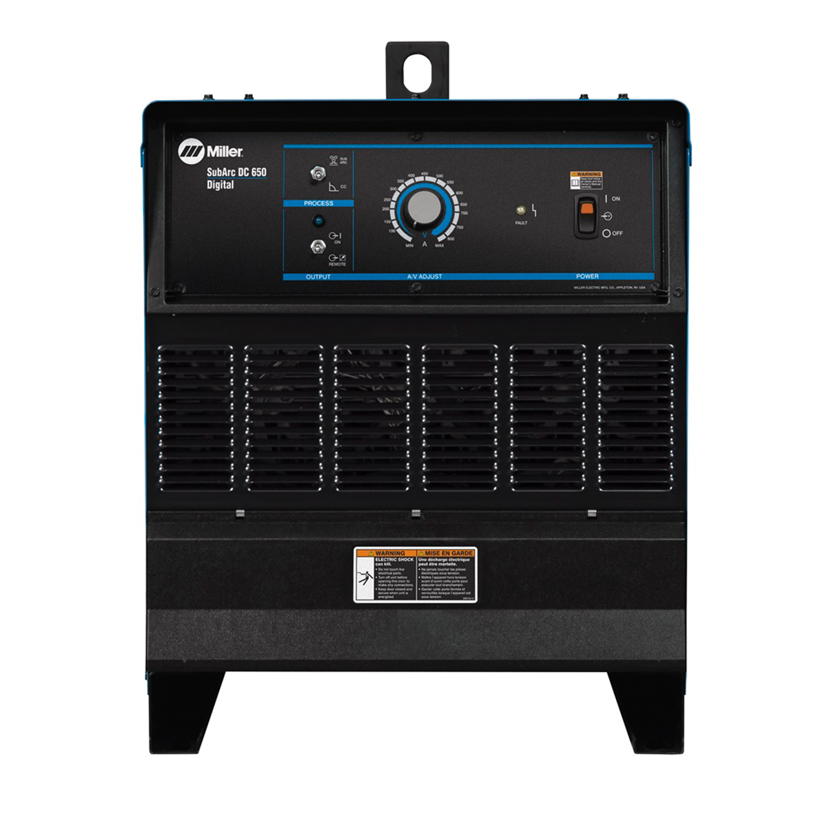 Front of Miller SubArc DC 650 digital welder.