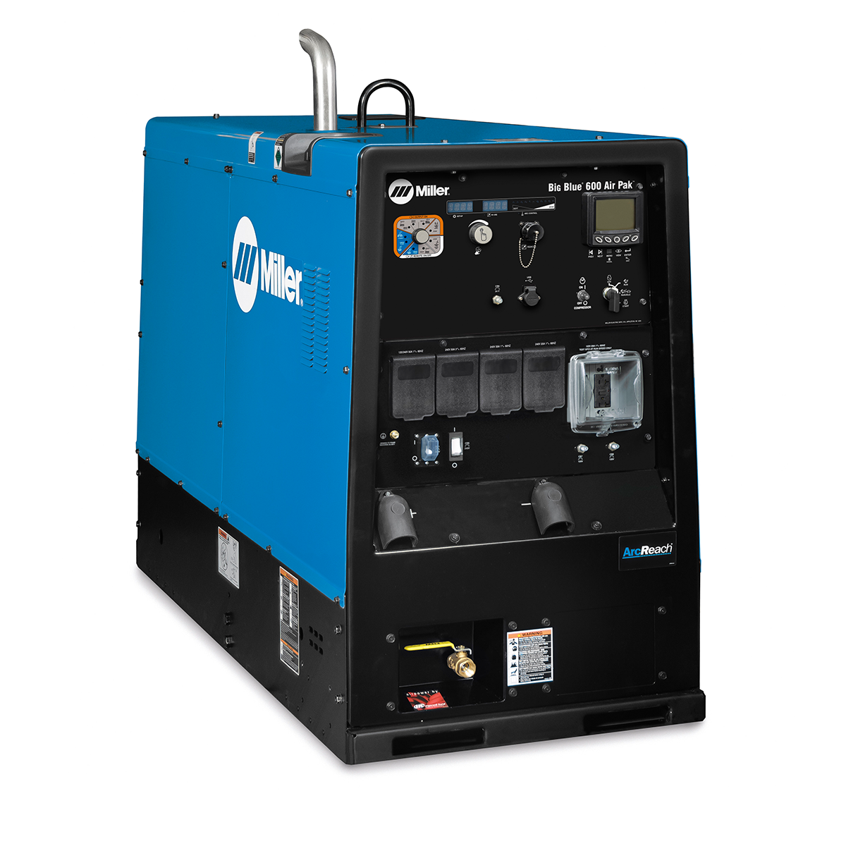 Miller Big Blue 600 Air Pak ArcReach Diesel Engine Welder