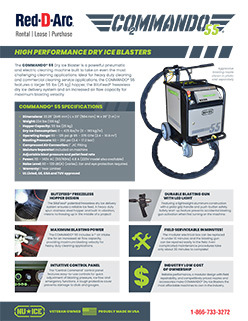 Nu Ice Commando 55 Dry Ice Blaster Spec Sheet