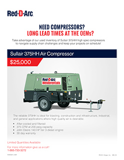 Sullair 375HH Air Compressor Used Flyer