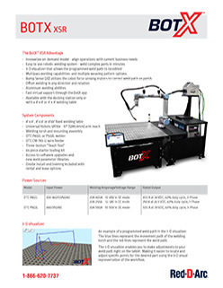 BotX XSR Robotic Welding Spec Sheet