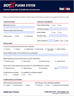 BotX Plasma Qualifying Questionnaire