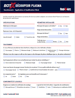 BotX Plasma Qualifying Questionnaire