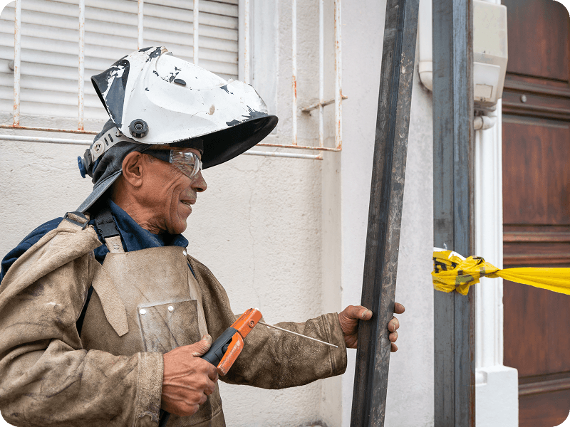 a welder operating a diesel engine welder