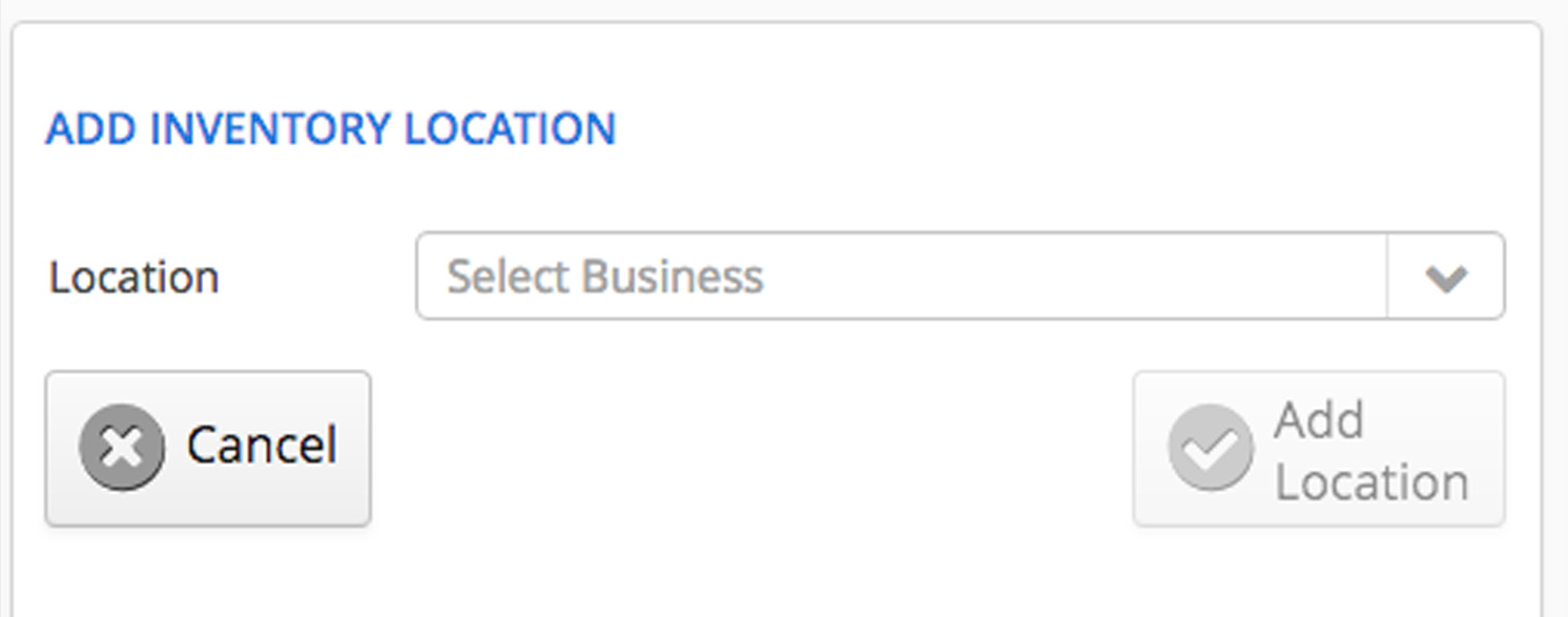 Add inventory location to your SHOPBlueCrest account