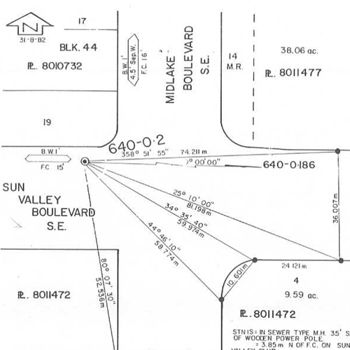 Calgary ASCM Cadastral Ties Dataset