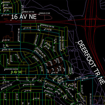Road Network (RoadNet) Citywide – AutoCAD