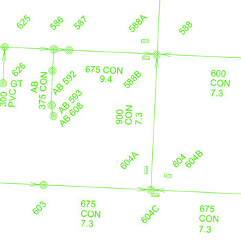 Storm Utilities by Section - AutoCAD