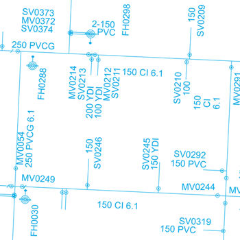 Water Utilities by Section - AutoCAD