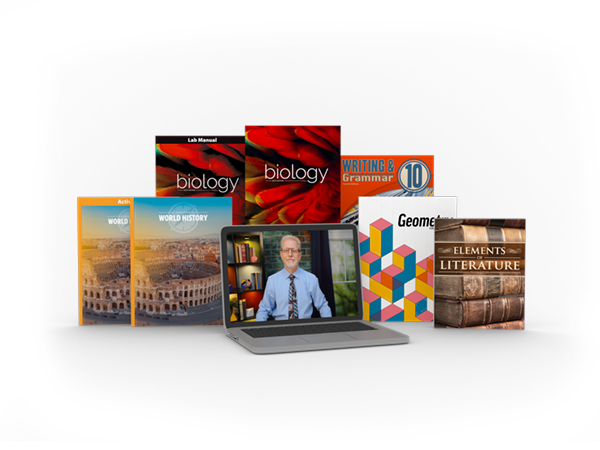 Grade kit for grade 10 materials including biology, geometry, and world history.