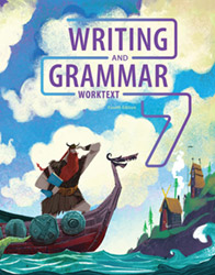 BJU Press Writing and Grammar 7 worktext cover.