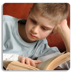 a boy reading