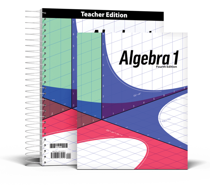 Algebra 1 textbook and Teacher Edition covers