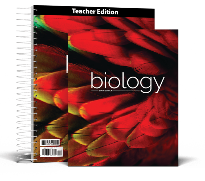 Biology textbook and Teacher Edition covers