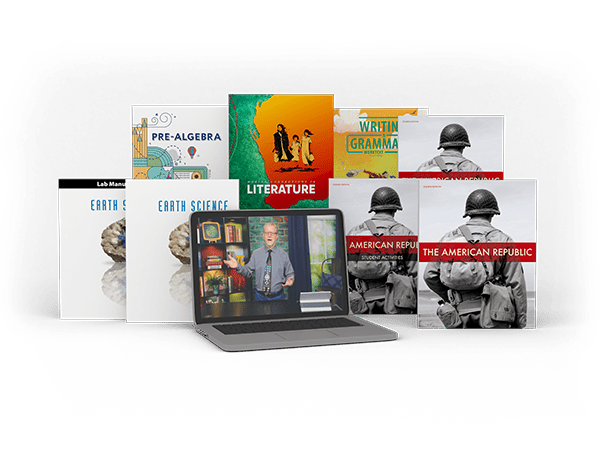 Grade kit for grade 8 materials including literature, science, and history.