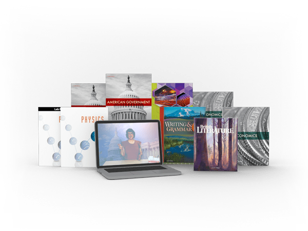 Grade kit for grade 12 materials including physics, American government, and economics.