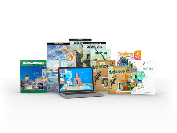 Textbooks covers and video course for grade 6 materials.