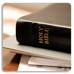 a Bible and study materials