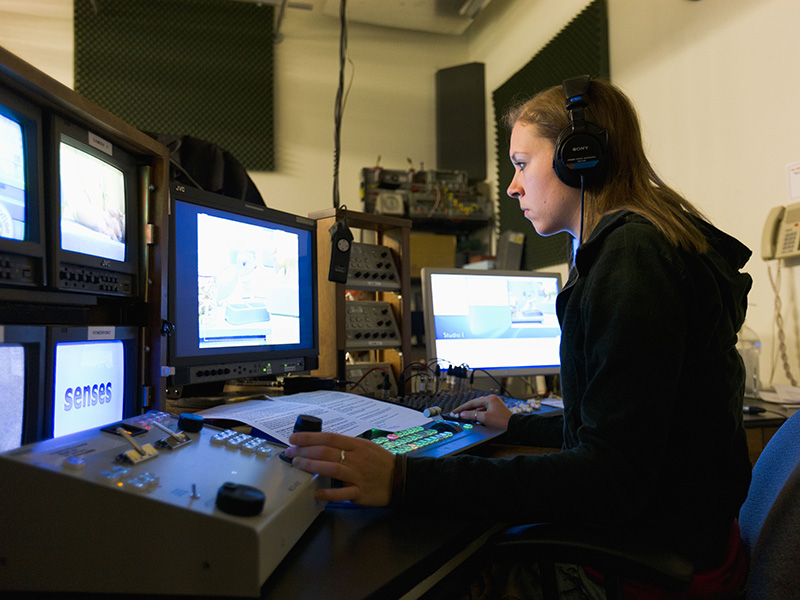 a girl working on Distance Learning videos