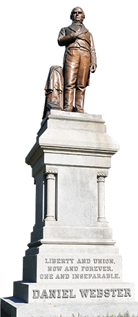 the Daniel Webster monument