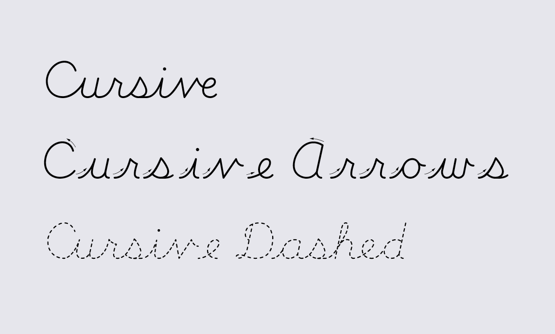Handwriting font samples