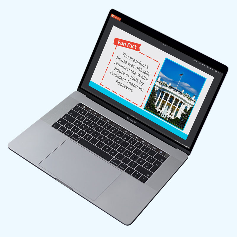 a laptop displaying a Heritage Studies PowerPoint slide on Trove