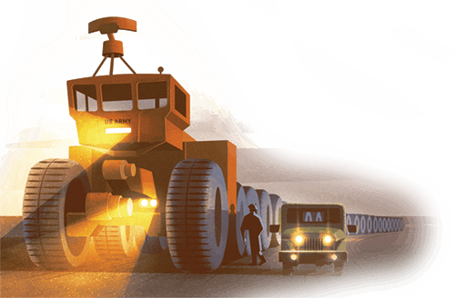 a US Army tractor