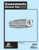 English 4 Assessments Answer Key, 3rd ed.