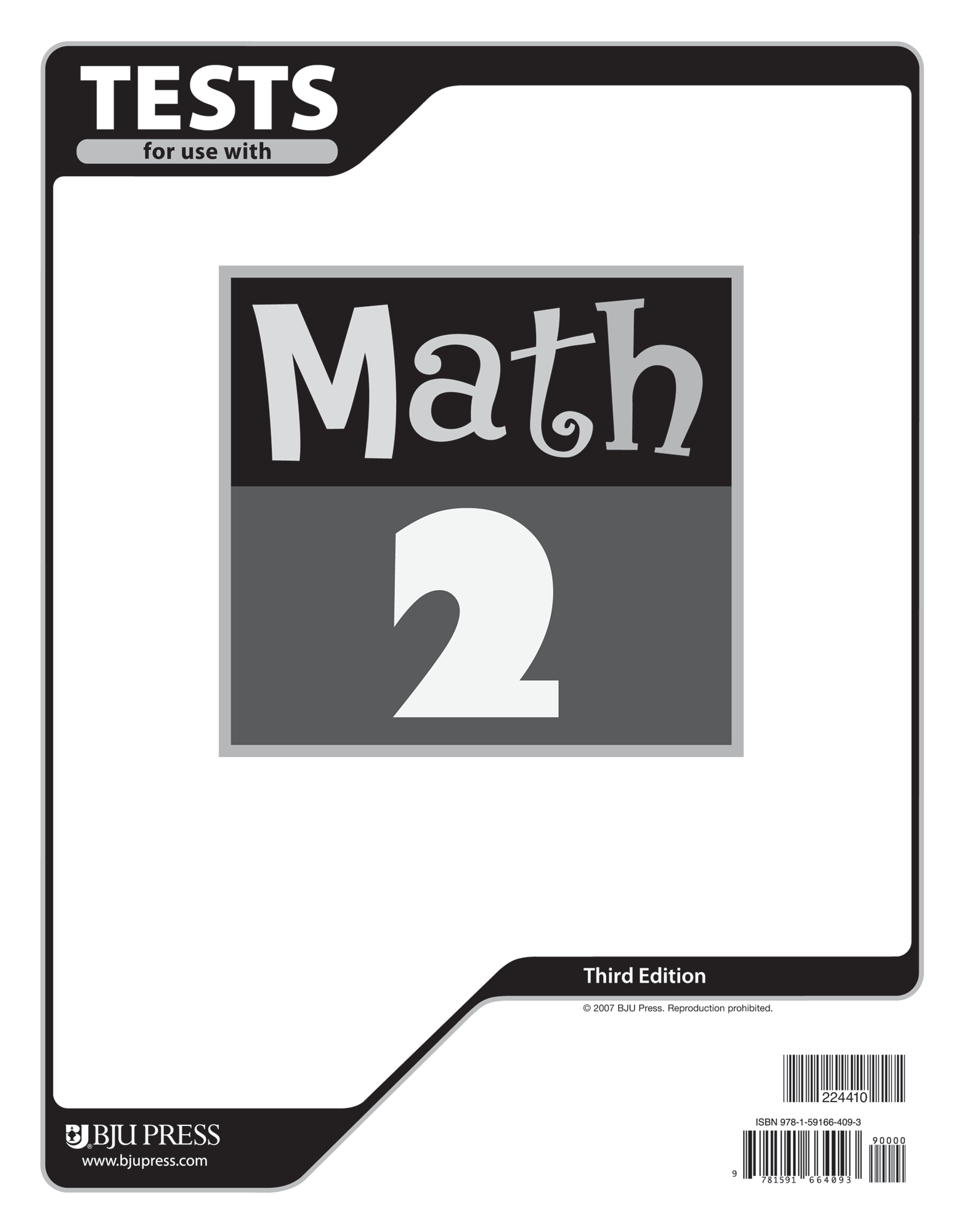 Math 2 Tests 3rd Ed Bju Press 0163