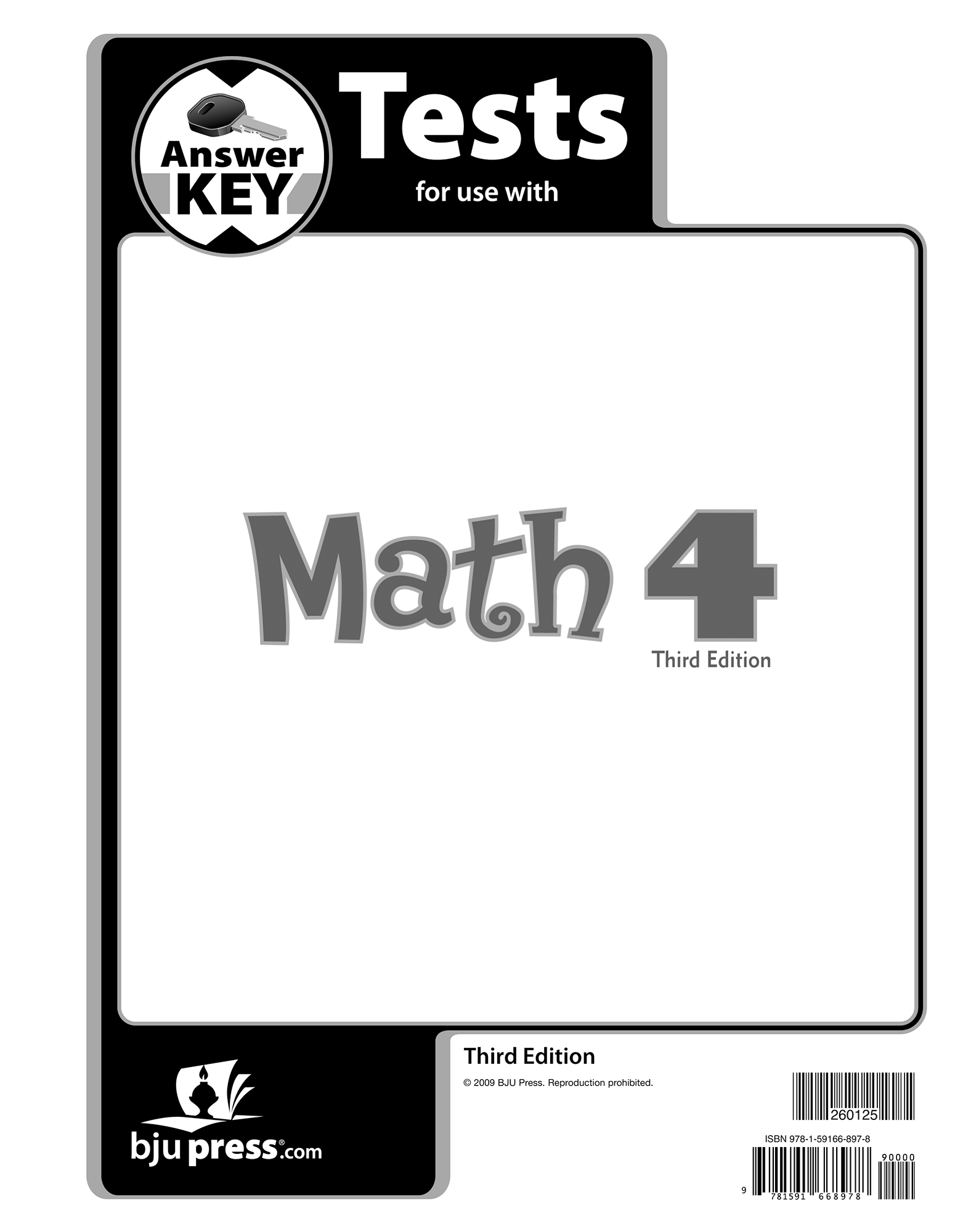 Math 4 Tests Answer Key, 3rd ed.