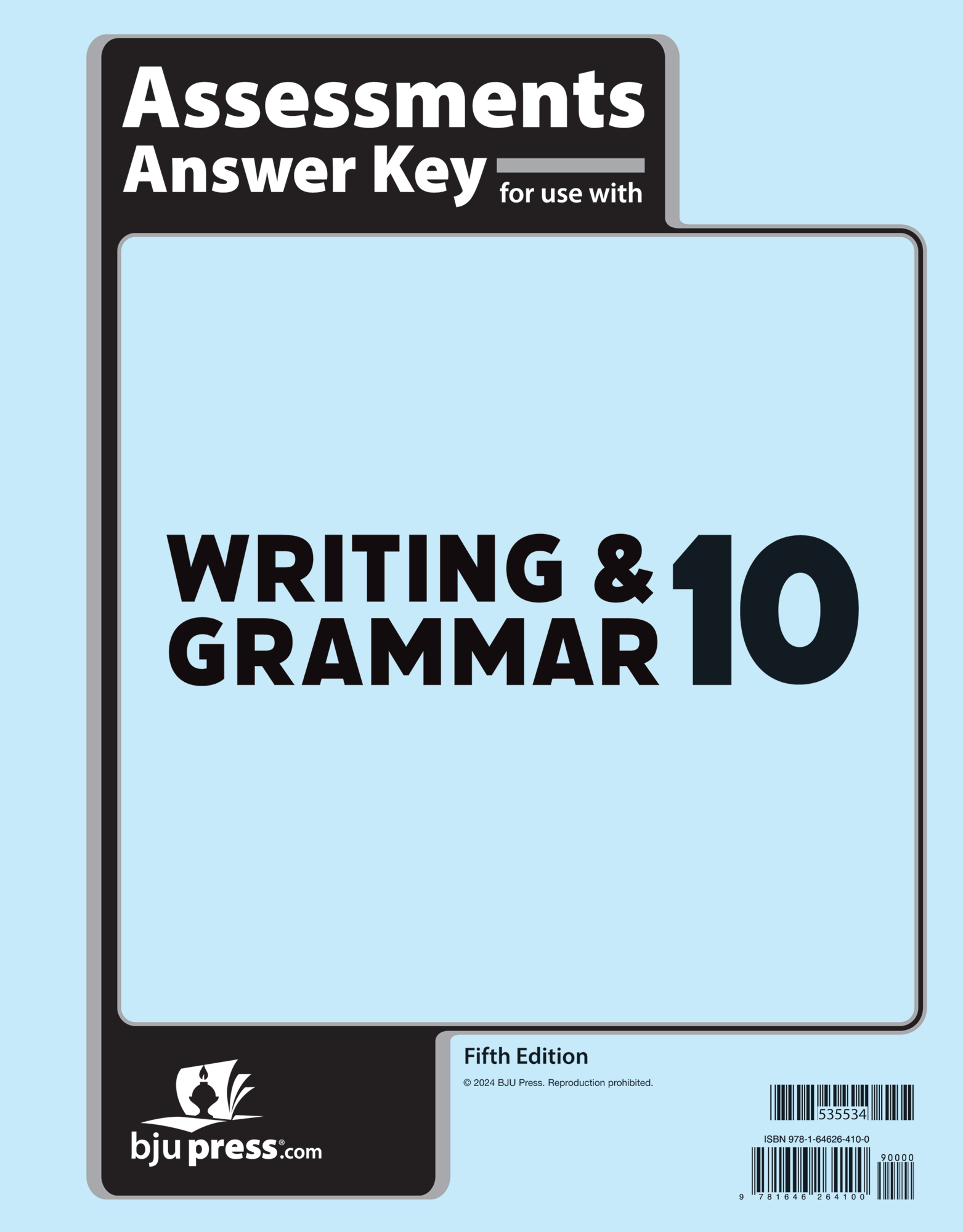 Writing & Grammar 10 Assessments Answer Key, 5th ed. | BJU Press