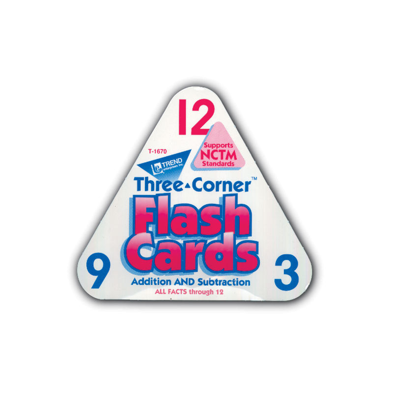 Inside Flash Card Flash Cards, Three-Corner, Addition/Subtraction | BJU Press