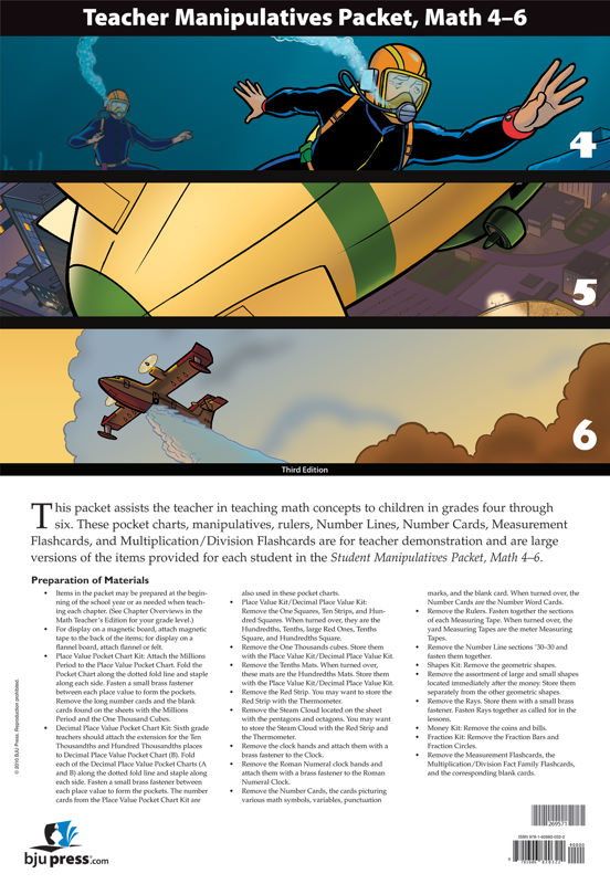 Math 4-6 Teacher Manipulatives Packet, 3rd ed. | BJU Press Homeschool