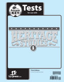 Heritage Studies 1 Tests Answer Key, 3rd ed.