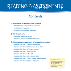 Reading 3 Assessments and Answer Key, 3rd ed. | BJU Press