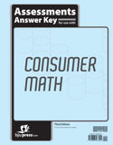 Consumer Math Assessments Answer Key, 3rd ed.